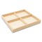 DIY Square Wooden Divided Serving Tray, Multiple Sizes, 4 Sections for Party | Woodpeckers